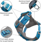 Kurgo Journey Air Dog Harness - Secure Fit for Active Dogs - Padded Chest - Lightweight Ripstop Fabric - Breathable Mesh - Reflective Trim - Back Assist Handle - Coral - X-Large