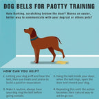 COOYOO Dog Bells to Go Outside, Premium Quality Potty Training Dog Door Bell, Yarn Handwoven Dog Bell, Adjustable Housetraining Hanging Bell-6 Extra Large Loud 1.5 DoorBells