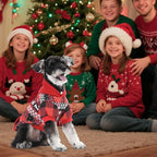 KOOLTAIL Christmas Dog Hoodie,Red Plaid Pet Clothes Sweater with Leash Hole&Pocket for Small Medium Large Dogs, Soft Winter Warm Dog Cold Weather Coat, Fleece Puppy Hooded Sweatshirt for Boys Girls, S