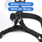 Pawtitas Solid Step-in Dog Harness – Adjustable No-Pull Vest for Puppies to Seniors, Safe & Comfortable L Black