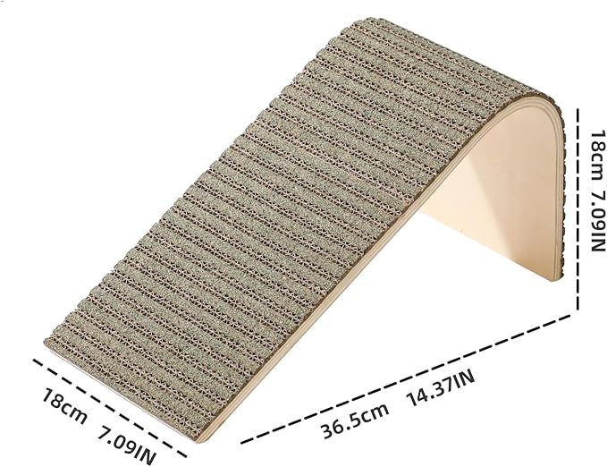 THAKWEN Natural Cork L-Shaped Cat Scratcher, Eco-Friendly Corrugated Paper Wear-Resistant Cat Scratching Pad, Wall/Sofa-Mounted Cat Claw Grinding Toy for Small Apartments, Pet Supplies (Mint Green)