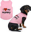 Parisian Pet Dog Shirt - 100% Cotton Shirts for Large Dogs - Pink Sleeveless Girl Pet Clothes - Lightweight Pet T Shirts - Breathable Puppy Clothes - Stretchy I Love My Mommy Dog Apparel