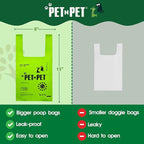 Pet N Pet 800 Counts Unscented Dog Poop Bags Rolls with Tie Handles, 41% Plant Based & 59% PE Poop Bags for Dogs, Extra-Thick Doggie Poo Bag, Pet Waste Bag