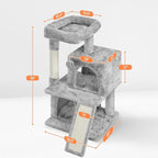 Topeakmart 36in Cat Tree Kittens House Condos for Cat Activity Center Play House