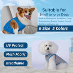 2 Pack Cooling Shirts for Dogs, Lightweight Mesh Breathable Dog Shirt for Medium Dogs Boy, Sun-Protection Sleeveless Shirts for Dog&Cat Puppy Vest Pet Apparel P23ST00602XXL