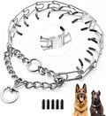 Dog Prong Collar,Dog Pinch Collar with Quick Release Buckle,No Pull Choke Collar Detachable Adjustable,Metal Easy Buckle Release Middle Large Dog Training Collar