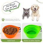 Dog Bowl Travel Collapsible Bowls 2 Pack, Portable Foldable Cats Dogs Water Dish Puppy Bowl (Orange 172 + Fluorescent Green)