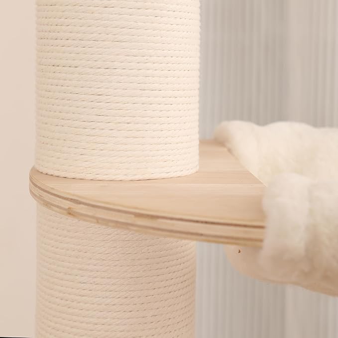 Cat Hammock Plush Cat Bed for Floor to Ceiling Cat Tree Cat Tower, 20 Inches