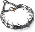 Herm Sprenger Black Stainless Steel Dog Collar with Quick Release ClicLock Buckle O-Ring Biothane Insert Training Collar Made in Germany (Black, 25in x 4.0mm(Neck Size up to21-22in))