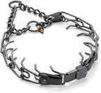 Herm Sprenger Black Stainless Steel Dog Collar with Quick Release ClicLock Buckle O-Ring Biothane Insert Training Collar Made in Germany (Black, 25in x 4.0mm(Neck Size up to21-22in))