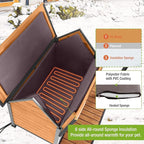 GUTINNEEN Outdoor Dog House Heated Dog Kennel with Insulated Liner & Heating System for Winter Large Dog Cage with All-Around Iron Frame Dog Kennel for Small & Medium & Large Dogs
