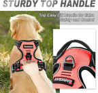BARKBAY No Pull Dog Harness Front Clip Heavy Duty Reflective Easy Control Handle for Large Dog Walking(Light Pink,M)
