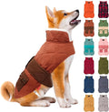 KYEESE Dog Coat Warm Pet Winter Puffer Coat with Leash Hole Thick Pets Clothes with Pocket Waterproof Dogs Jacket with Fleece Lined Soft Pet Sweater for Cold Weather Windproof Dog Coats for Small Dogs