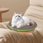 Round Cat Scratcher Replacement Pads -Circle Scratcher Pad Cardboard Cat Scratchers Refill 10 inch Diameter 7/8 inch Thickness(Green and Yellow Cardboard 2PCS)