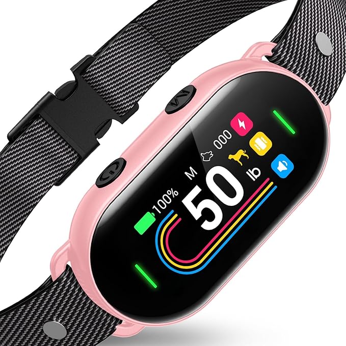 Smart Dog Bark Collar for Small Medium Large Dogs 10-100lbs, Humane Anti-Bark Device with Anti-False Trigger Gravity Sensor & Bark Count Tracking, 4 Modes & 8 Levels to Effectively Stop Barking