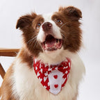 Valentine Dog Tuxedo Bandana with Bow Tie, Adjustable Tuxedo Style Heart Pattern Pet Costume for Dogs, XS to XL