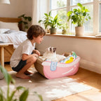 Small Cat Bed - Corrugated Paper Calming Nest | Cute Kitten Bed Cat Scratcher - for Kitten Puppy Small Dog Pet Home Decor Living Room Balcony Apartment Dorm Sleeping Play