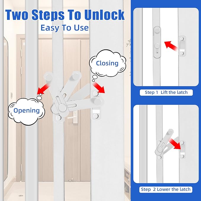 71 Inch Extra Tall Pet Gate for Cats, 29.5-48" Adjustable Wide Dog Gates, Pressure Mounted Walk Through Tall Cat Gate for Doorways,Hallway,Stairs,House（White）