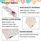 ADOGGYGO Easter Dog Bandana, Carrot Rabbit Pet Scarf, Premium Durable Fabric, Easter Bandanas for Medium Large Dogs Pets (Large)