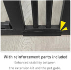 Lumizone Extra Tall Cat Gate Extension Kit 61.02" High Pressure Mounted 2025 New 29.52" Extra Wide 1.37" Gap No Drilling Tall Pet Gate for Dogs (Black, 61.02" H x 29.52" W, Extension)
