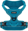 Voyager Dog Harness Dual Leash Attachment No-Pull Control Adjustable Soft but Strong Pet Harness for Medium and Large Dogs with 3M Reflective Technology, Turquoise Nylon, XS (Chest: 13-16")