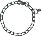 Herm Sprenger Black Stainless Steel Adjustable Fur Saver Dog Chain Collar Medium Link Professional Training Collar with Quick Release Snap Hook for Medium Large Dogs Made in Germany (20in (50cm))