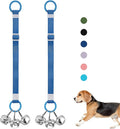 SVD.PET 2 Packs Dog Doorbells to Go Outside for Potty Training, Puppy Dog Bells with Hanging Ring Attachable to Door Knob or Anywhere Near The Door, Height Adjustable, Loud Jingle Bells (Navy Blue)