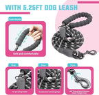 AUROTH Dog Harness and Leash Set, Soft Padded Service Dog Vest with 5.25FT Dog Leash, No Choke, Easy On Pet Vest, Adjustable Reflective No Pull Dog Harness for Large Dogs, Easy Walking and Training