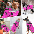 Doglay Dog Coat with Harness, Reflective Warm Dog Jacket Waterproof Puppy Winter Coat for Cold Weather, Adjustable Fleece Jacket for Small Medium Large Dogs
