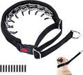 Martingale Collar for Dogs, Hidden No Pull Dog Collar with Buckle, Reflective Nylon Choke Collar Adjustable Limited Slip Collar for Large Medium Small Dogs Anti Pull Training Walking S Black
