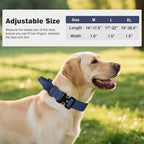 Joytale Tactical Dog Collar for Large Dogs with Control Handle, Heavy Duty Military Training Collar for Power Breeds, AirTag Holder Case, Quick Release Metal Buckle, Soft Padded, L, Navy Blue