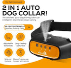 My Pet Command 2 in 1 Citronella Dog Anti bark training collar Auto and Remote Control Safe Humane Spray collar with advanced bark detection mode Adjustable sensitivity levels 1 Collar Kit with Remote