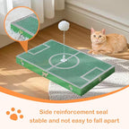 11"x17"Cat Scratcher Board and Cat Bed with Soccer Ball Field Design Cardboard for Indoor Cats Cardboard pad Sleep Play and Grind Claws