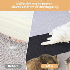 Carpet Protector for Pets Cat Carpet Protector for Doorway, Anti Scratch Under Door Cat Scratch Protector Mat, Felt Surface Easy to Cut Plastic Stopper (Grey, 3.6FT-Felt 1 Pack)
