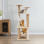 Cat Climbing Frame Multi-Level Climbing Activity Tower with Scratching Posts Cat Tree for Indoor Kittens, Large(42.92" H)
