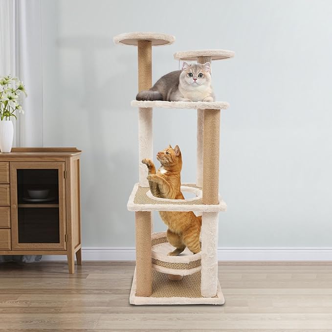 Cat Tree,Cat Tower for Indoor Cats,Multi-Level Cat Condo,Perches Cat Condo with Big Caves