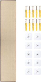 Natural Sisal Cat Wall Climbing Carpet, Wall Scratcher Carpet Mat Pad, Cat Climbing Wall, Tall Scratching Post, Wall Floor Couch Sofa Protector, Scratching Pad for Indoor Cats （78.7" Lx15.7 W, 1PC）