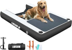 AWSUM Inflatable Dog Water Ramp Extra Large Dog Boat Ramp Floating for Dogs Up to Large 250LBS On Water Float Ladder Steps for Pool, Dock, Lake, Black/Grey