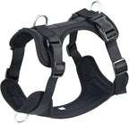Wisedog Dog Harness Medium Sized, Pet Vest with Front Clip, Adjustable Puppy Harness with 3 Fast Release Buckles[Easy to Put on & Take Off] (Black, XS)