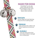 PoochieBells Handcrafted Dog Doorbell for Potty Training – Easy & Quick, Doggie-Safe USA-Made Dog Door Bell with Perfect Sound, Dog Trainer-Recommended for Over 20 Years, Spring Fling Plaid