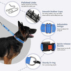 Mayerzon Martingale Dog Collar for Pulling, Patented No Pull Training Walking Collar with Buckle for Medium Large Dogs Bulldog Pitbull German Shepherd, Reflective, Adjustable(M, Dark Blue)