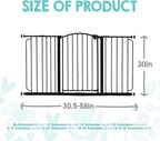 Regalo Safety 30.5-58" Extra Wide Arch Baby Gate with Door, Pressure Mount Walk Through Gate for Doorways & Bottom of Stairs, Babies, Toddlers & Pets, Tested & Safe, American Designed, American Owned