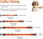 Martingale Collar for Dogs with Quick Release Buckle, Reflective Soft Padded & Escape Proof, Adjustable Nylon Dog Collars for Training & Daily Walking (Orange,S)