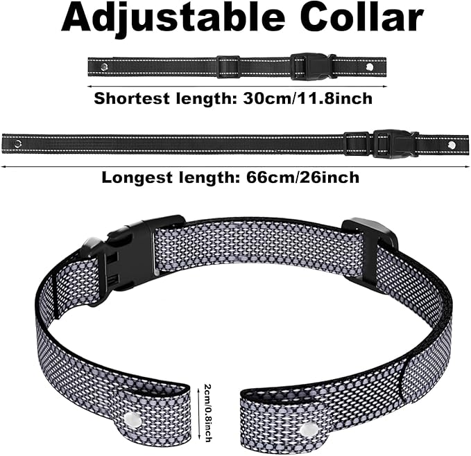 Aikko Professional-Grade Replacement Strap for Electronic Dog Collars - Adjustable Shock/Bark Training Collar Band with Secure Buckle, Compatible with Most E-Collar Systems (Purple & Green)