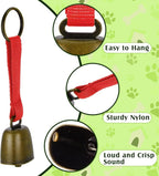 Moxweyeni 3 Pieces Loud Dog Collar Bells with Nylon Strap Pet Training Necklace Goat Bear Bell for Small Dog Collar Charm with Tracker Noise Animal Anti Lost Pet Pendant Accessories Decorative