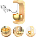 Shopkeepers Bell for Door Opening - Magnetic Shopkeepers Bell Chime When Door Opens,Brass & Nature Wood Material Design,Door Bells for Store Entrance,Cafe & Glass Doors,Creative Housewarming Gift