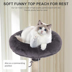 36" Multi-Level Cat Tree Tower with Scratching Posts, Toys & Condo - Space-Saving Design for Indoor Kittens, Compact Floor Footprint & Vertical Space for Multi-Cat Homes-Light Grey