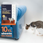 Cat Scratch Couch Protector - 10XL Sheets, Clear (Almost Invisible), Extra Durable, Easy to Customize, Residue-Free Furniture Protector