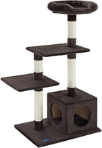 Sam's Pets Randolph 43 inch Brown Cat Tree comfy soft plush four sisal scratch posts