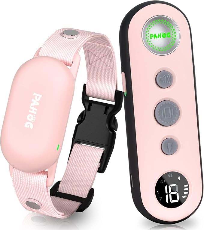 Dog Shock Collar, Waterproof Dog Training Collar with Remote 1000FT, Rechargeable Electric Shock Collar for Large Medium Small Dogs (8-120 Lbs), 3 Training Modes, Beep, Vibration, Safe Shock